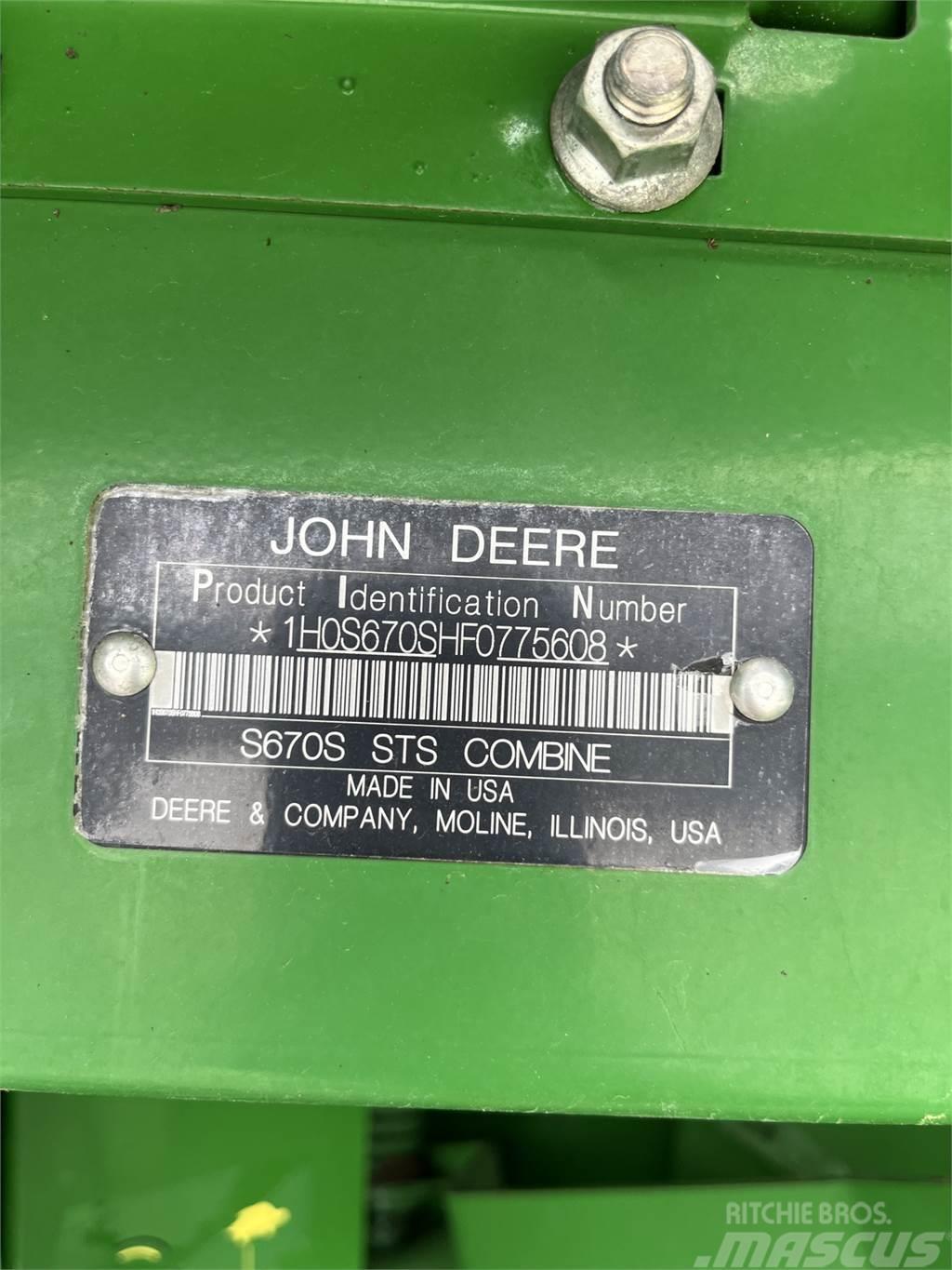 John Deere S670 Kombájnok