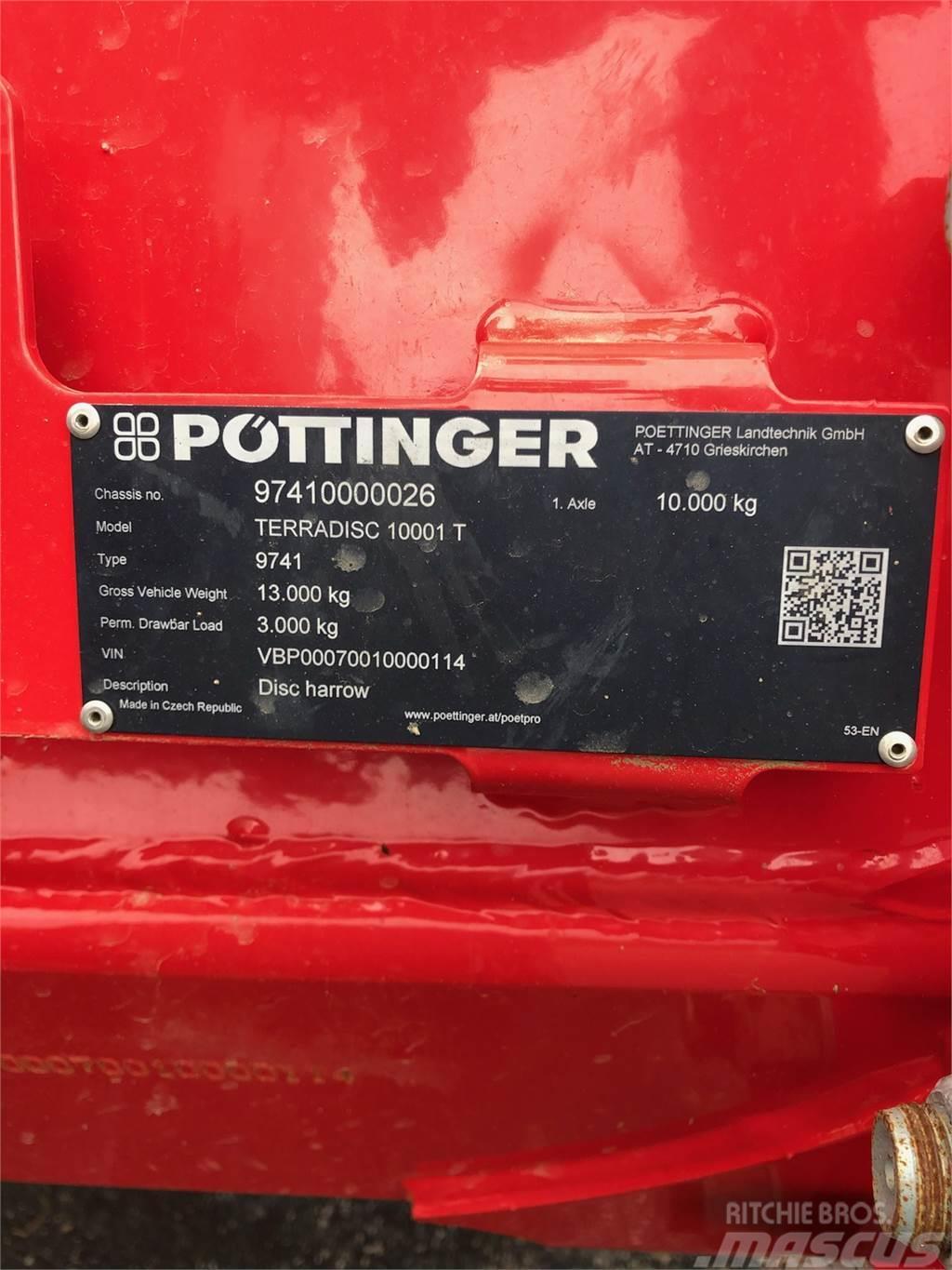 Pöttinger TERRADISC 10001T 32.5 Egyéb talajművelő gépek és berendezések