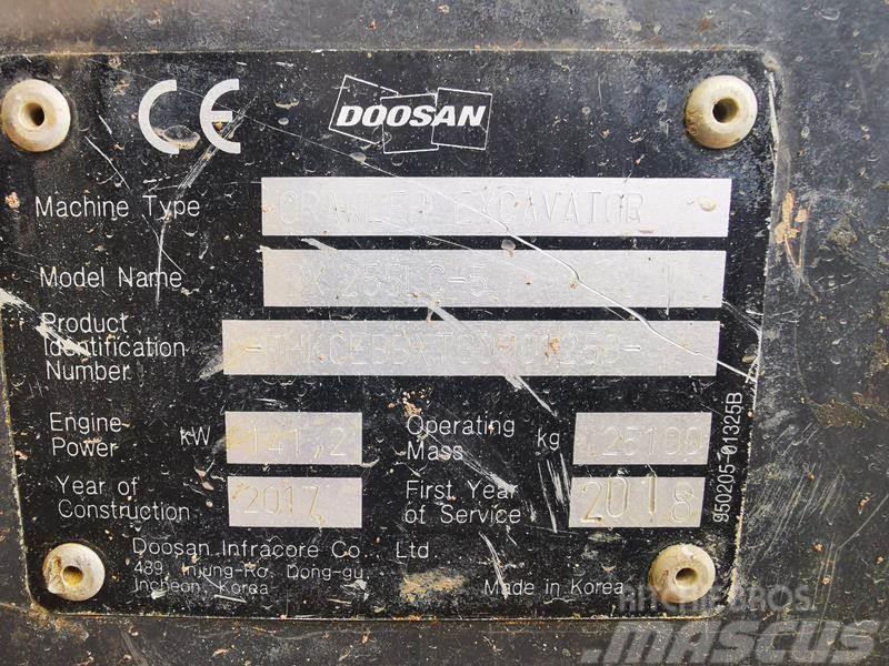 Doosan DX 255 NLC 5 Lánctalpas kotrók