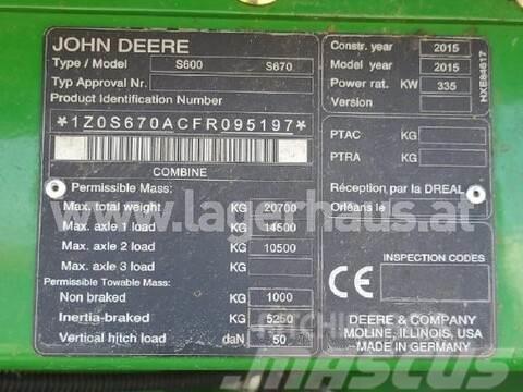 John Deere S670 Kombájnok