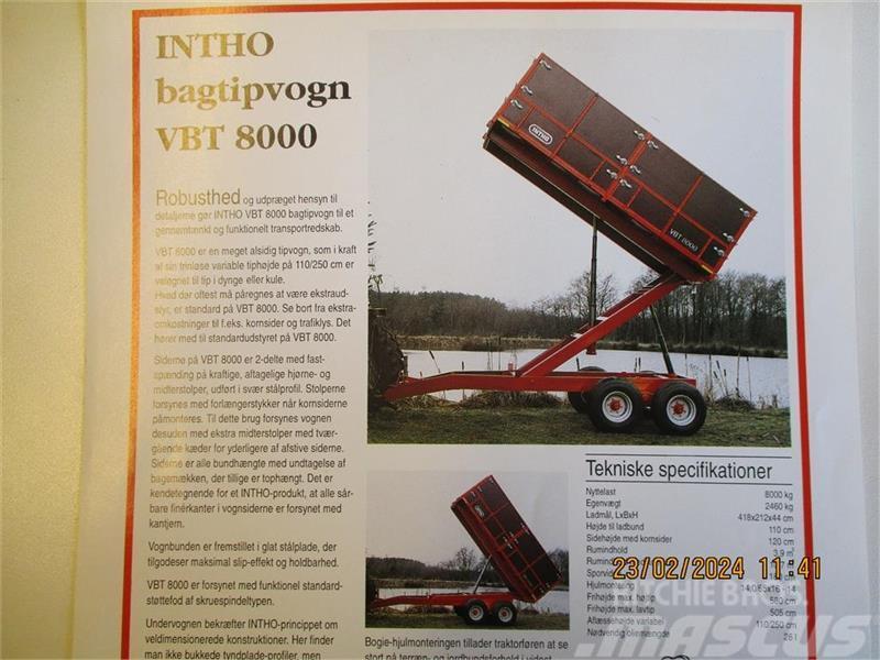 INTHO VBT 8000 variabel bagtip Billenő Mezőgazdasági pótkocsik