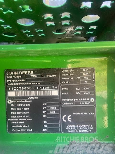 John Deere T660 HM Kombájnok