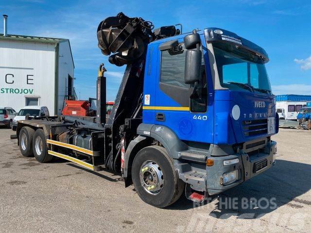 Iveco TRAKKER 440 6x4 for containers with crane,vin872 Darus teherautók