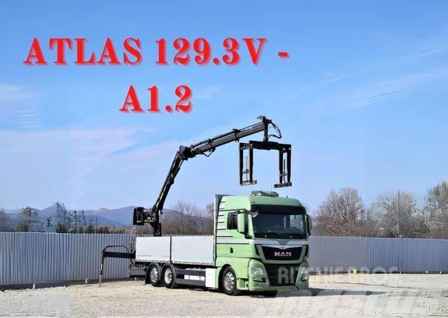 MAN TGX 26.440 Pritsche 6,60 m* ATLAS 129.3V-A1.2 Darus teherautók