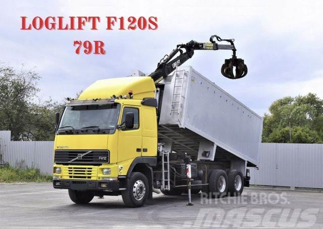 Volvo FH 12 460 Abrollkipper * LOGLIFT F120S 79R * TOP Horgos rakodó teherautók