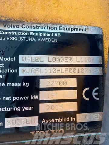 Volvo L110H *BJ. 2015 *15949 H/Klima/*TOP* Gumikerekes homlokrakodók