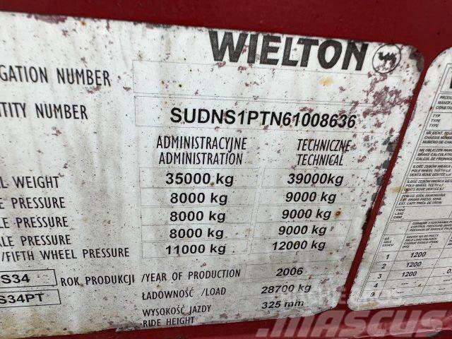 Wielton trailer for containers vin 636 Mélybölcsős félpótkocsik