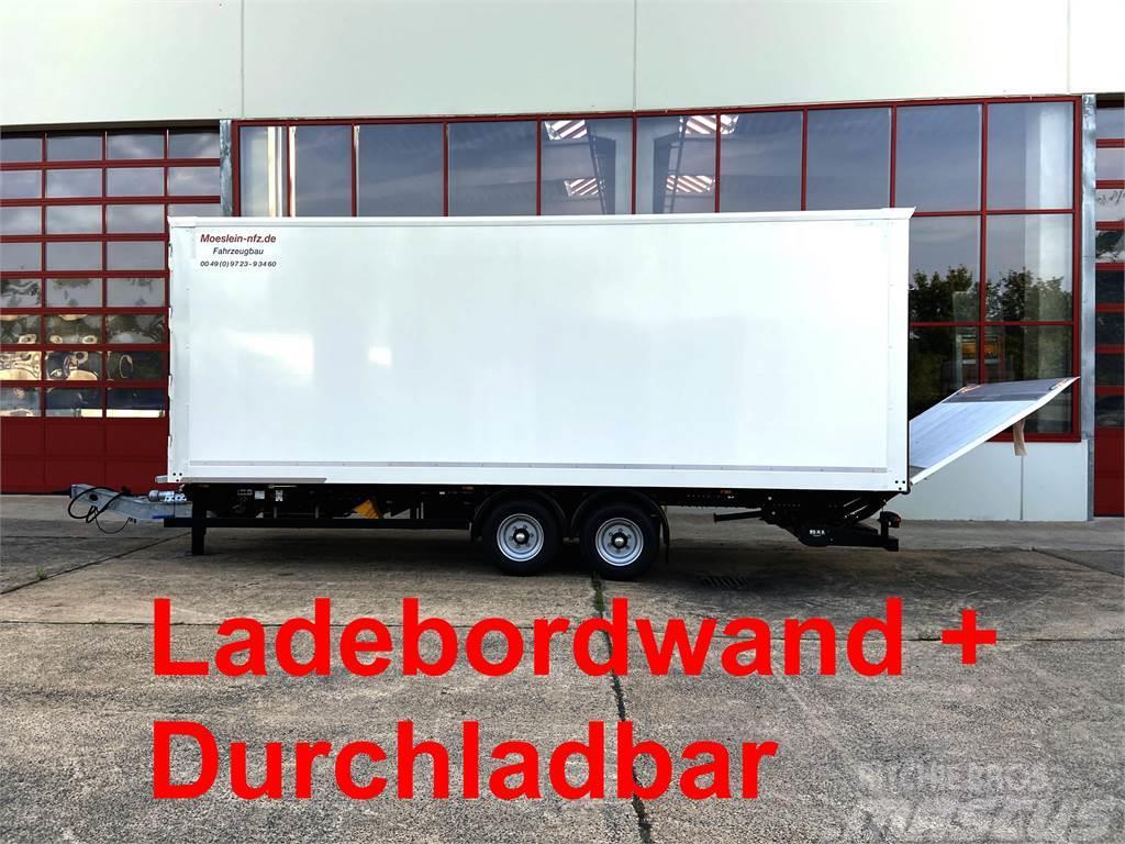Möslein TK0105D-L Weiß Tandem Koffer, Ladebordwand 1,5 t  Dobozos pótkocsik