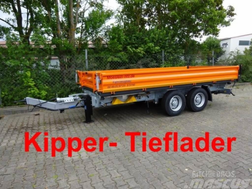Möslein TTD 13 Orange 13 t Tandem 3- Seitenkipper Tieflad Billenő pótkocsik