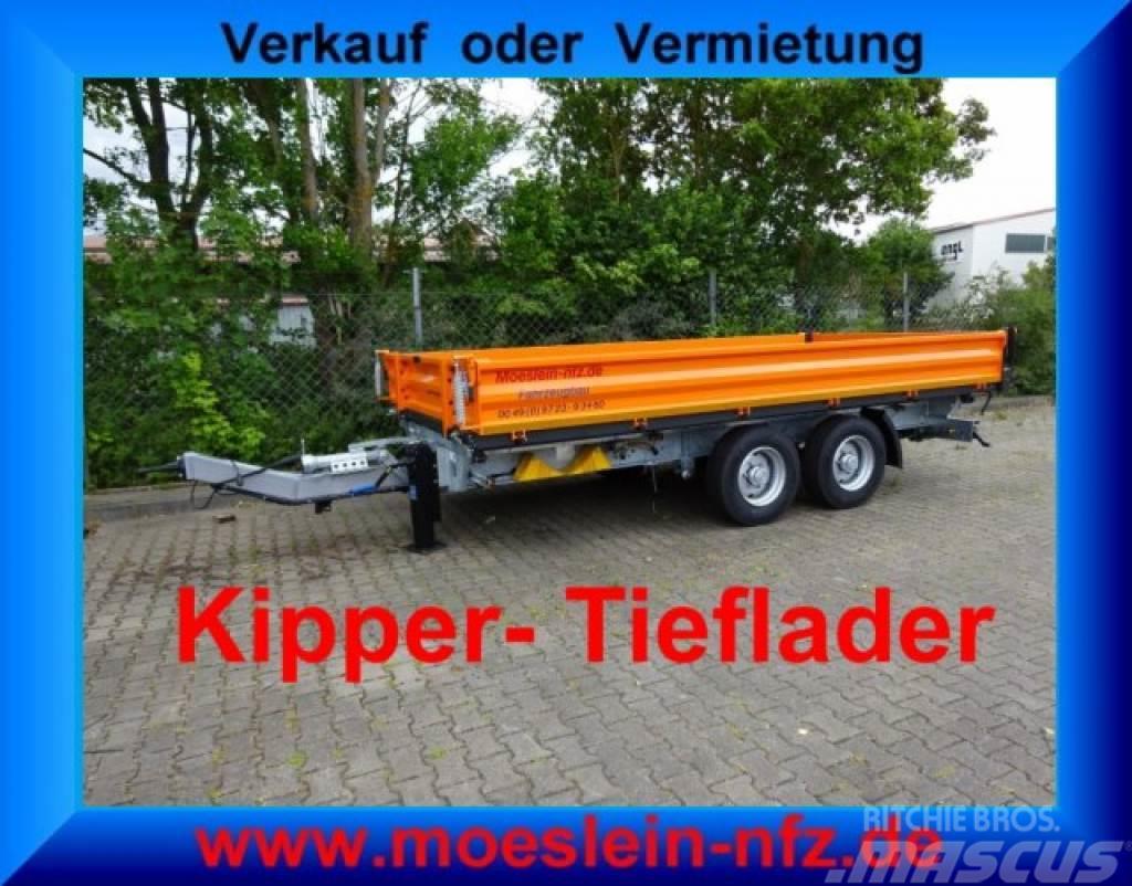 Möslein TTD11 Orange neuer Tandem 3- Seitenkipper Tieflad Billenő pótkocsik