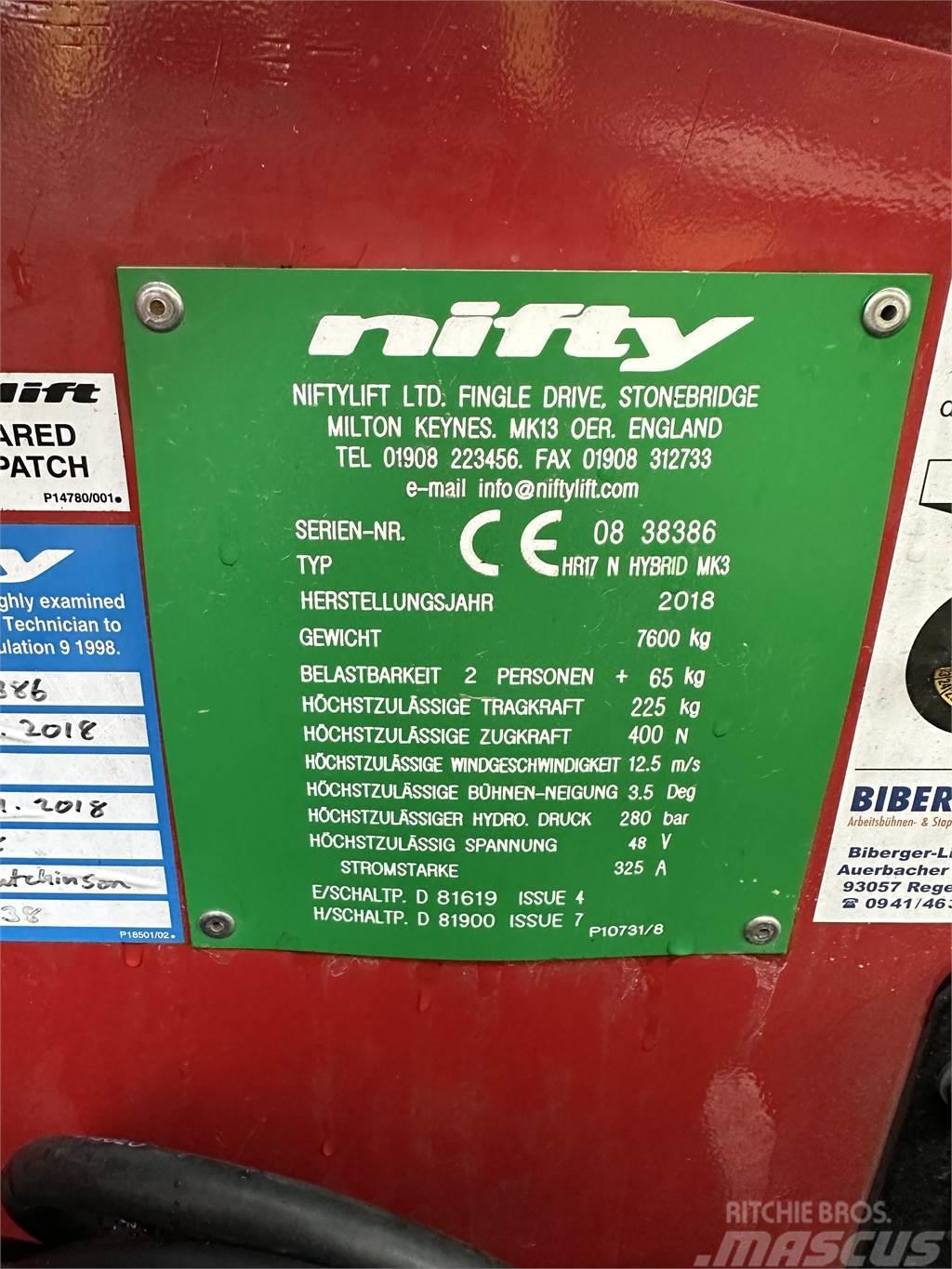 Niftylift HR 17 N HYBRID MK3 Karos emelők