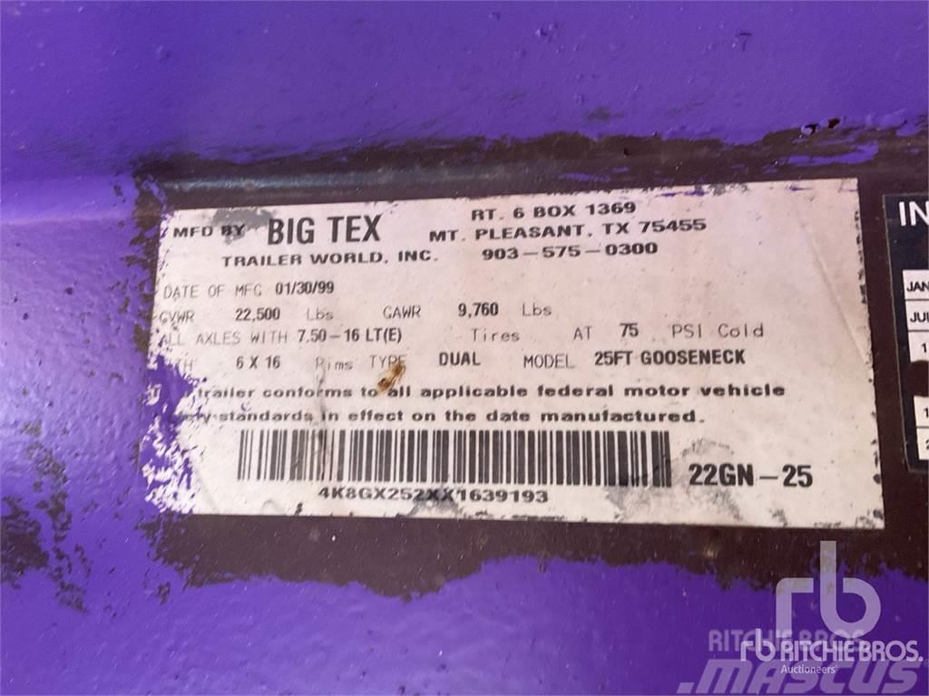 Big Tex 25 ft T/A Gooseneck Mélybölcsős