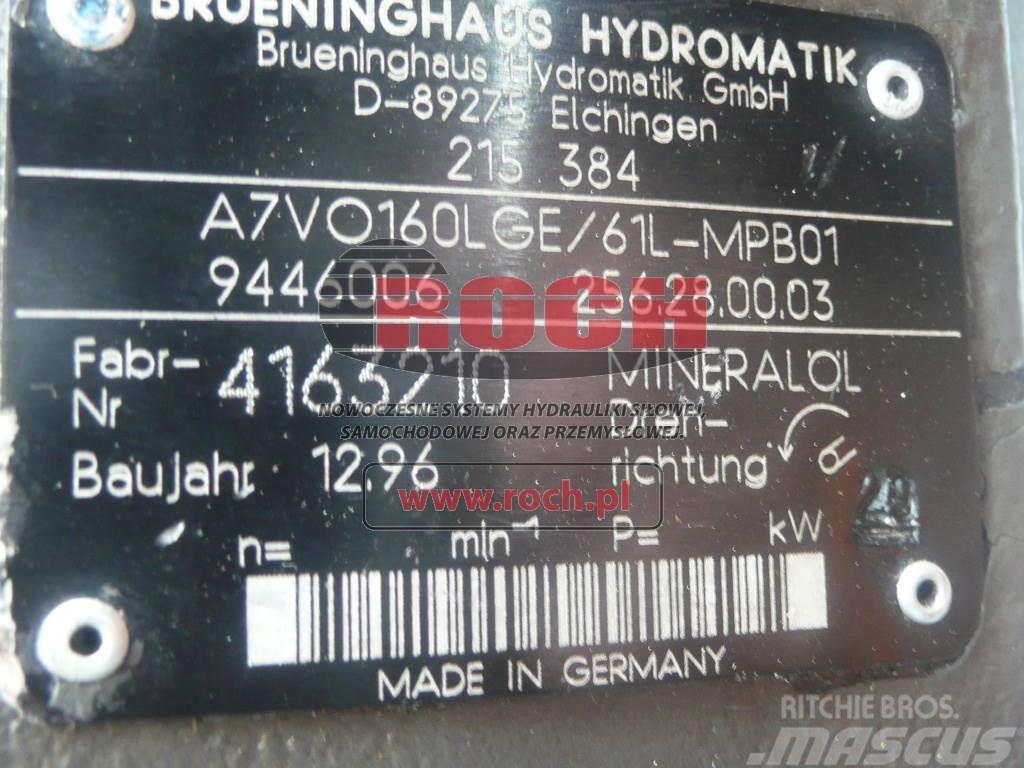 Brueninghaus Hydromatik A7VO160LGE/61L-MPB01 9446006 256.28.00.03 Hidraulika