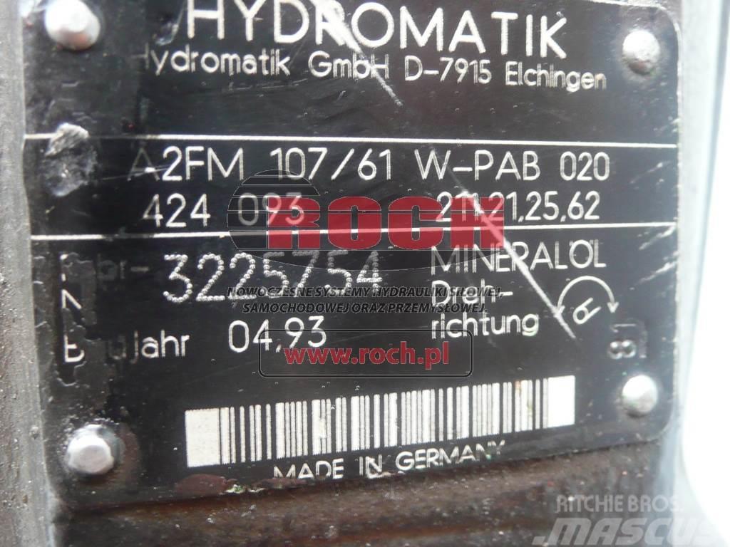 Hydromatik A2FM107/61W-PAB020 424093 211.21.25.62 Motorok