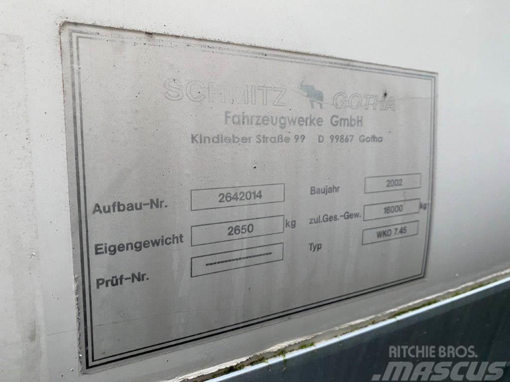 Schmitz WKO 7450 mm veksellad SS Dobozosak