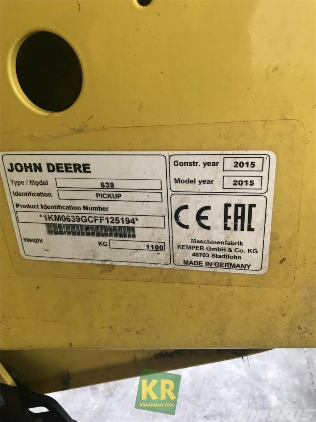John Deere 639 Önjáró szecskázó alkatrészek