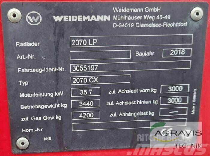 Weidemann 2070 CX LP Gumikerekes homlokrakodók