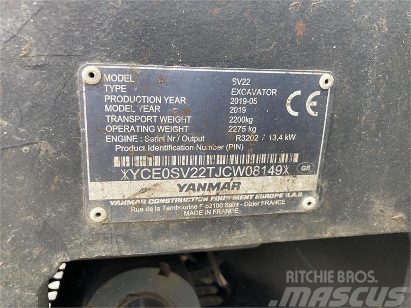 Yanmar SV22 Mini kotrók < 7t