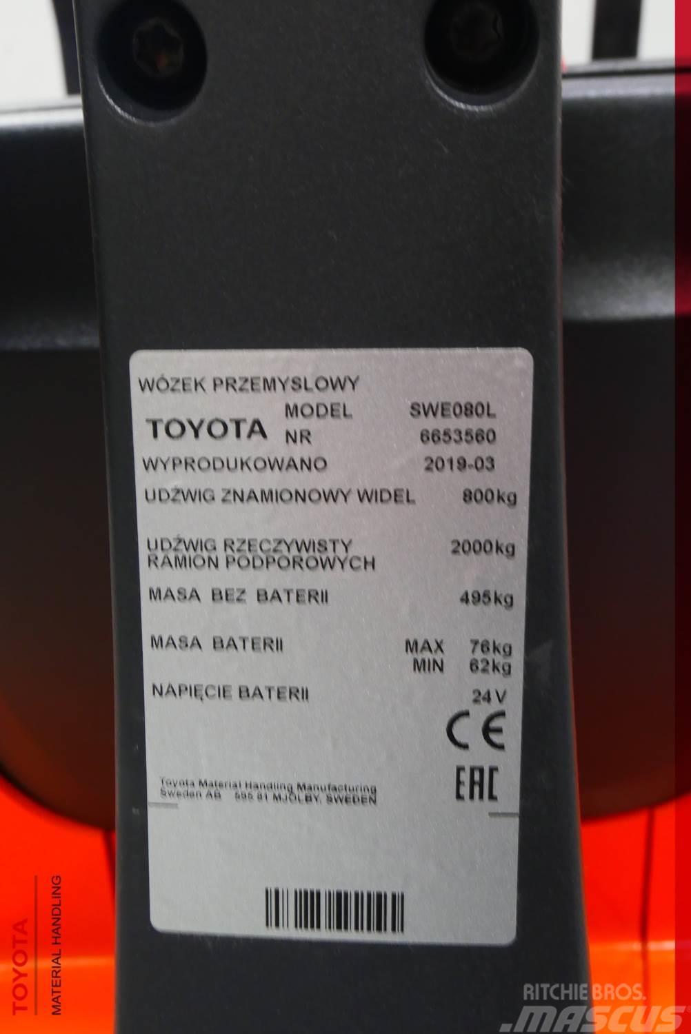 Toyota SWE080L Lithium-ion Gyalogkíséretű targonca