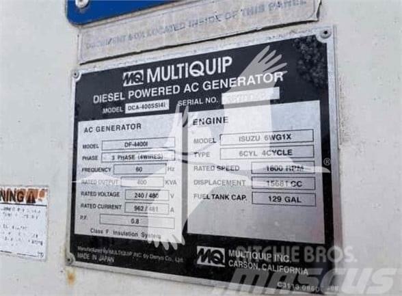 MultiQuip WHISPERWATT DCA400SSI4i Gáz Áramfejlesztők