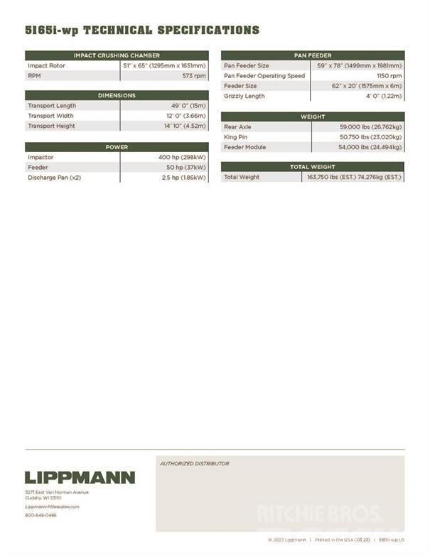Lippmann 5165i WP Törőgépek
