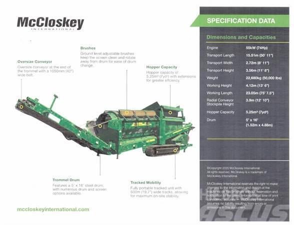 McCloskey 516R-T Osztályozó berendezések