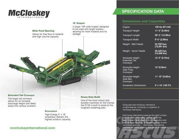McCloskey R155 Osztályozó berendezések