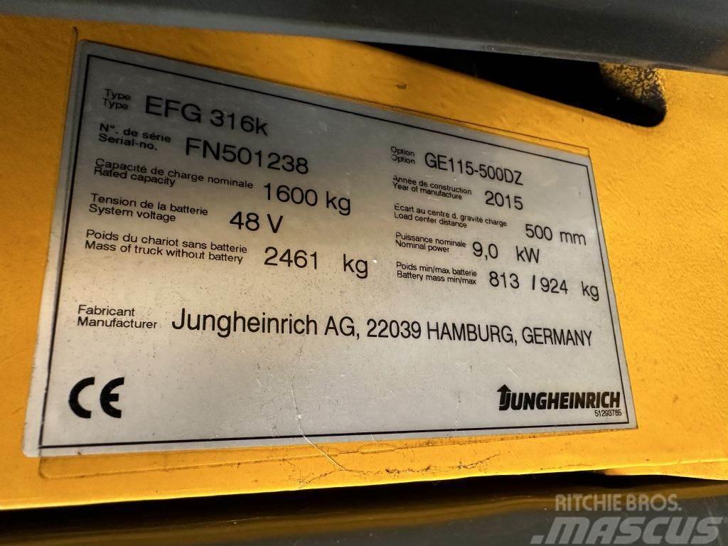 Jungheinrich EFG 316k - TRIPLEX 5 m Elektromos targoncák