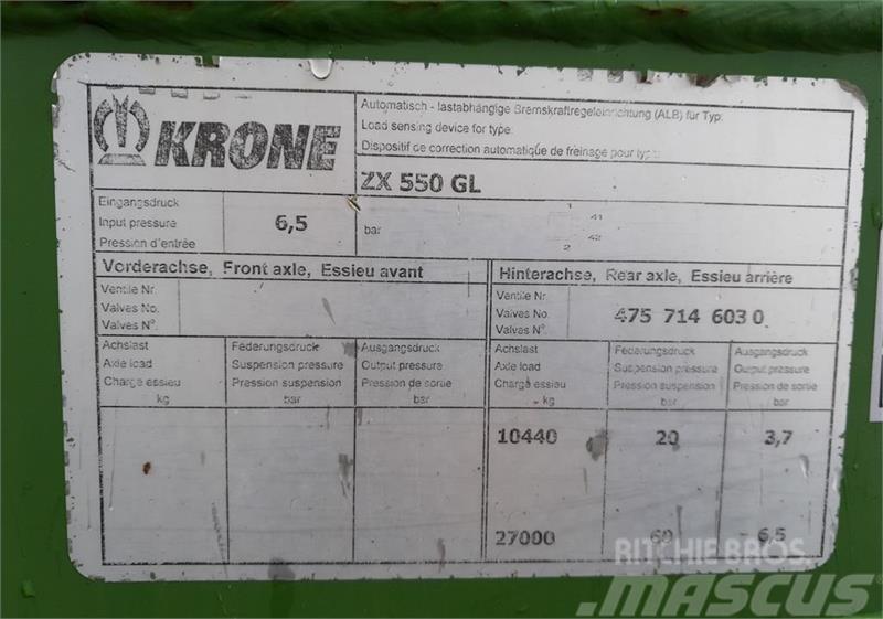 Krone ZX 550 GL Mezőgazdasági Általános célú pótkocsik